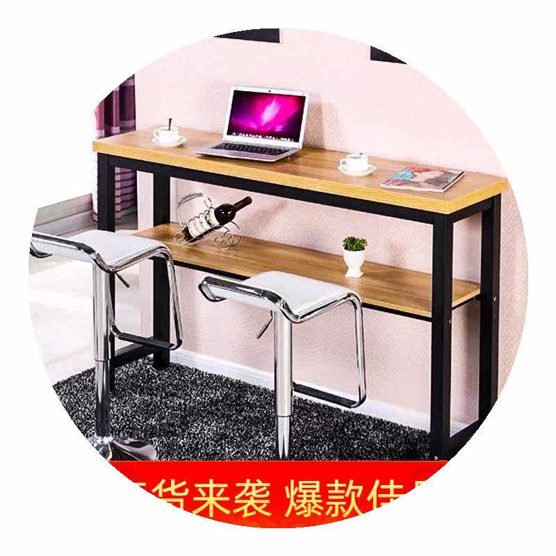 新易款新款吧桌简饮长条桌冷店铁FXF艺高脚桌靠墙台窄桌子商用休