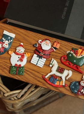 圣诞节装饰点缀磁性冰箱贴摆件