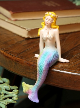 创意美人鱼花园露台庭院装饰装饰品游泳池阳台布局树脂工艺品桌面