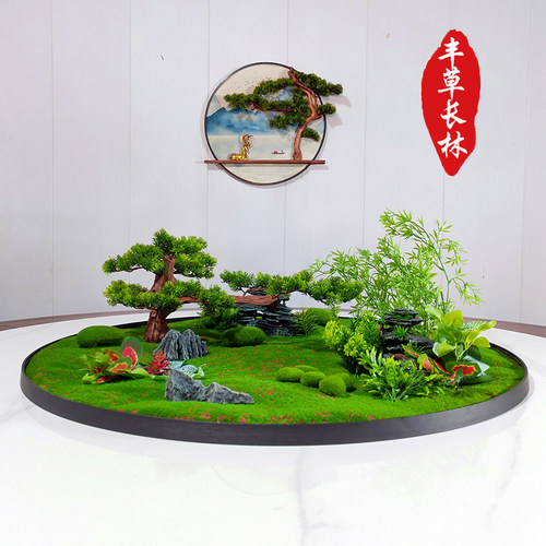 酒店圆桌转盘仿真花餐桌花摆花