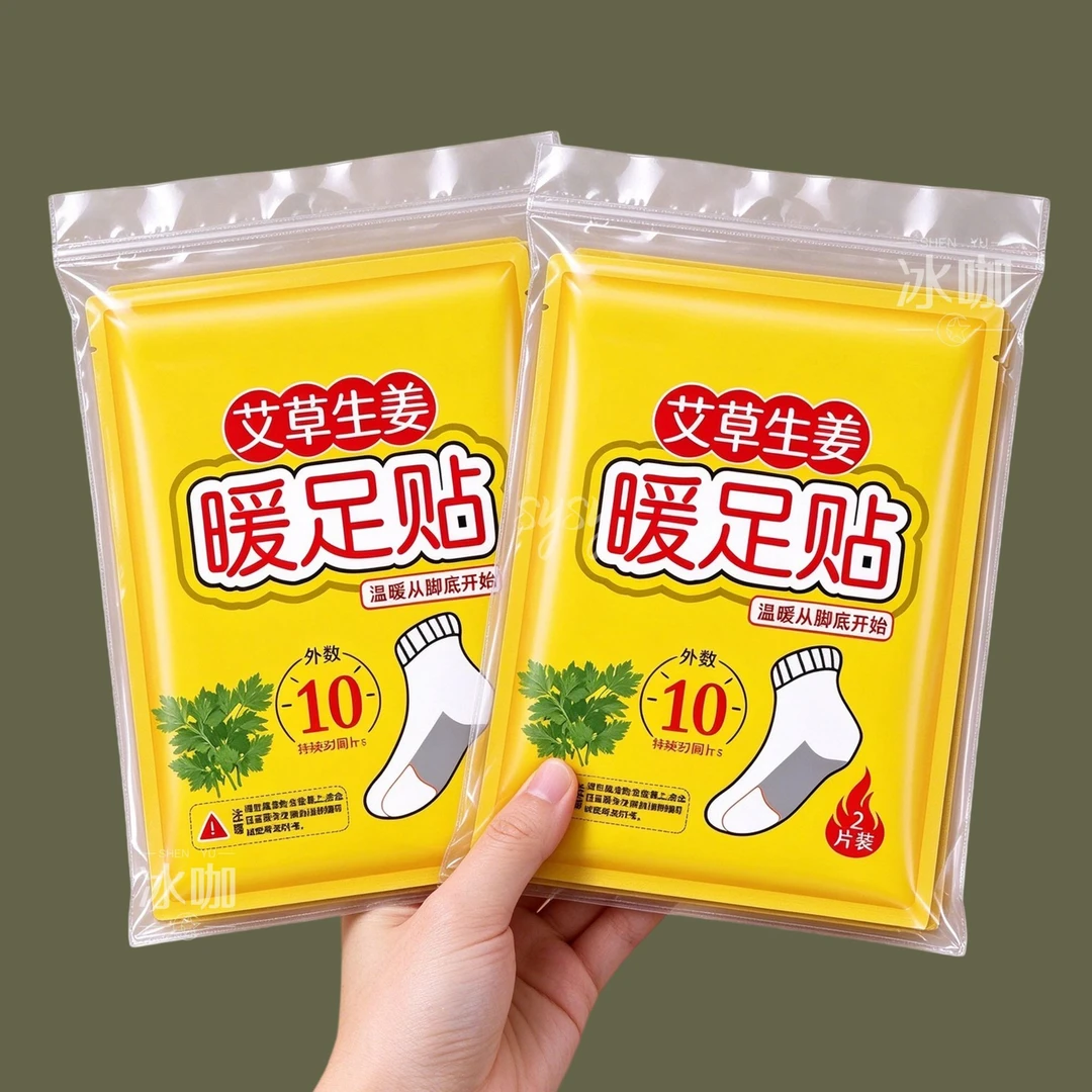 生姜暖足贴发热贴热敷暖脚贴脚底贴冬季保暖防寒三阴交发热发热包