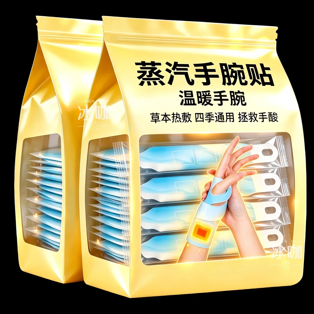 手腕热敷贴蒸汽暖手贴神器护腕冬季防护关节缓解疼痛发热带理疗贴