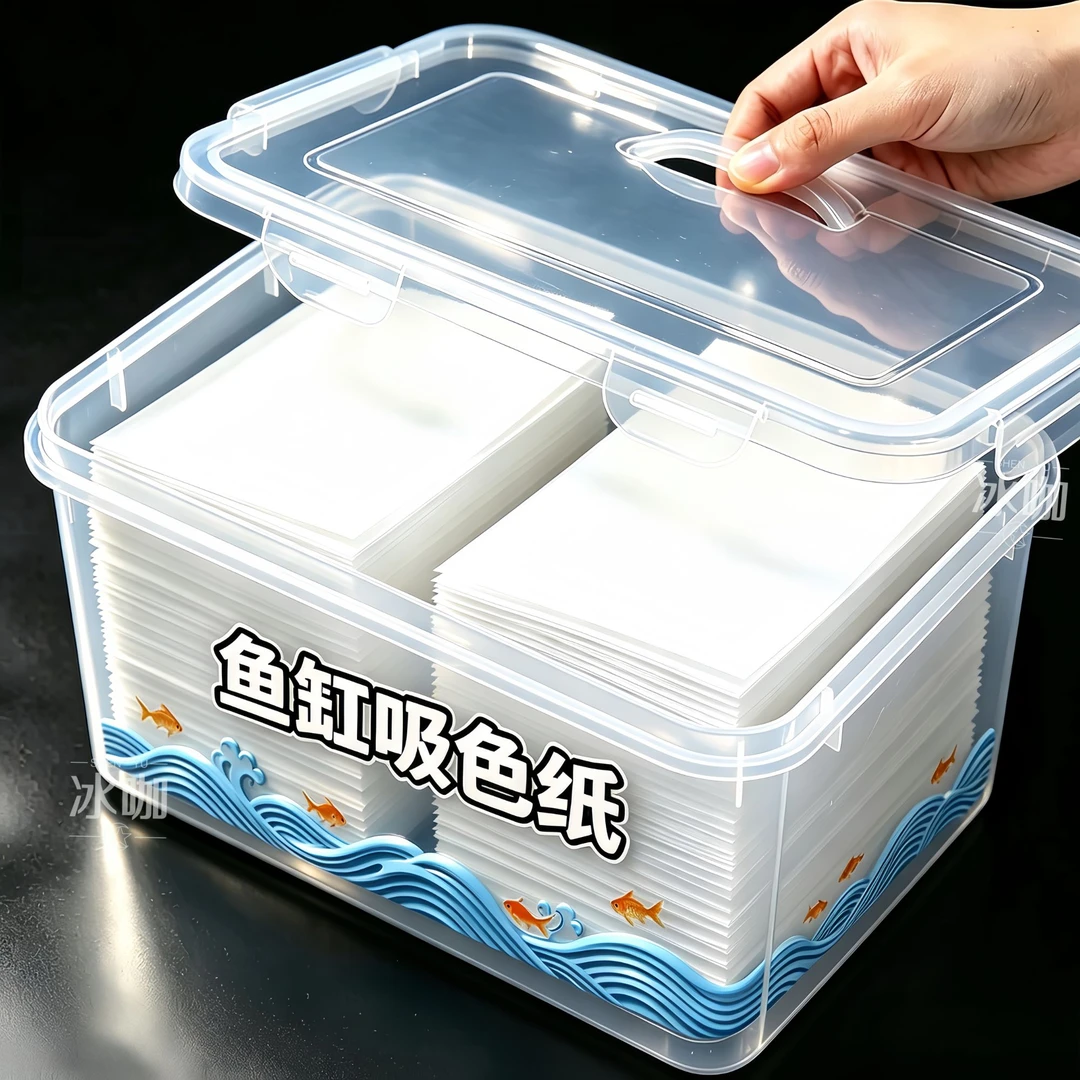 鱼缸吸色纸快速去黄水除腥臭净水
