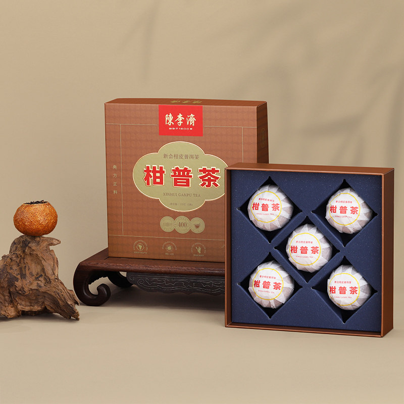 云鼎柑普陈李济柑普茶（新会柑皮普洱茶）普洱熟茶盒装