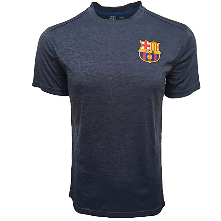 西甲巴萨运动足球男吸湿排汗短袖