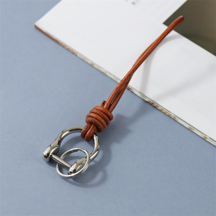 简约风包包挂饰五金扣头编织腰挂锁防丢汽车钥匙扣圈便携多功能扣