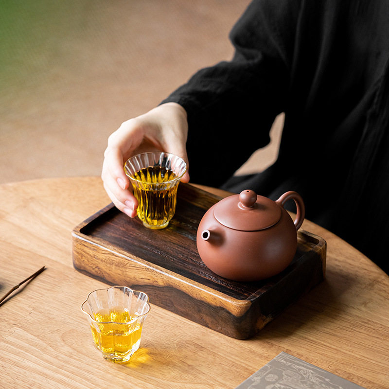 黑檀实木丨中式小茶台干泡台壶承原木壶托盘隔热养壶垫茶具配件