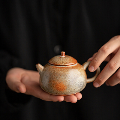 西施丨柴烧粗陶茶壶泡茶家用老中式茶水分离内胆复古功夫茶壶单壶