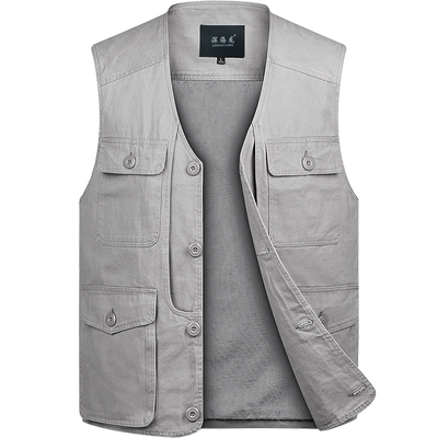 纯棉马甲纽扣坎肩中老年背心