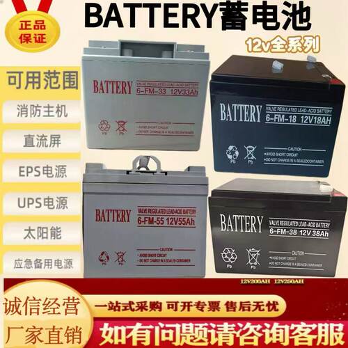 BATTERY蓄电池12VUPS应急照明