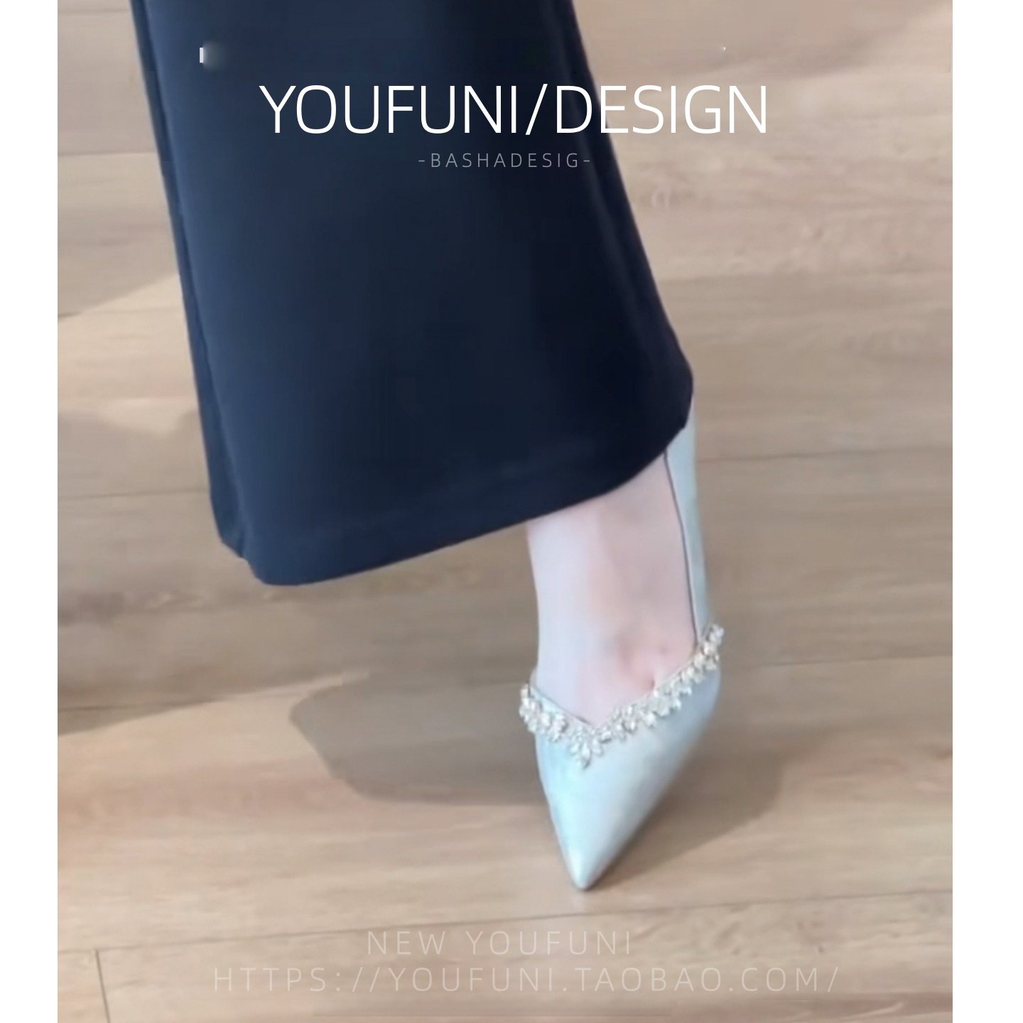 国风新中式尖头高跟鞋女细跟单鞋女配裙子低跟新款浅口婚鞋新娘鞋,女鞋,浅口单鞋,淘宝优惠券,粉丝福利购,淘宝优惠卷