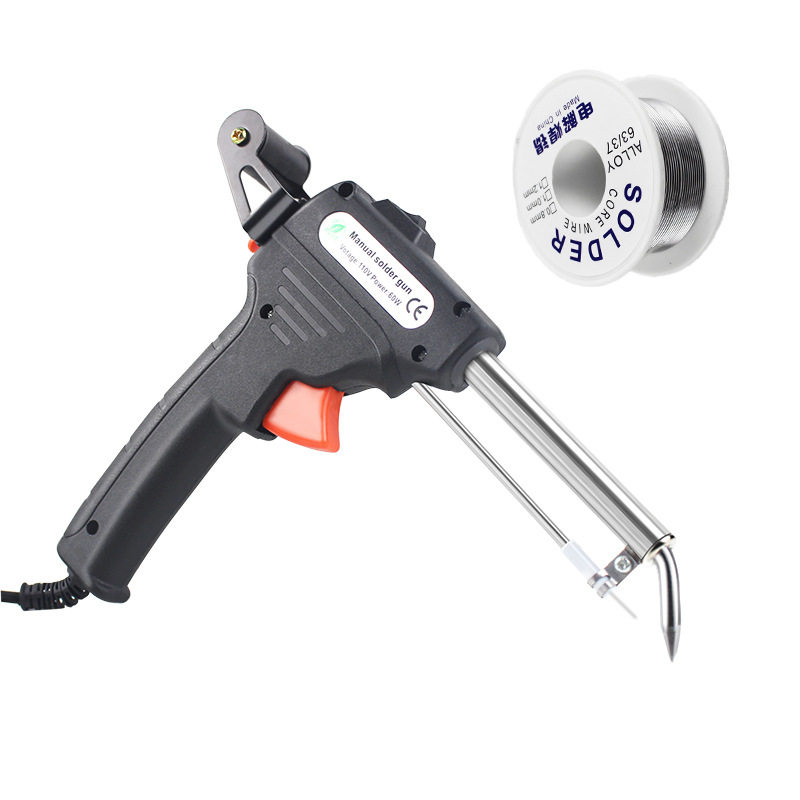 跨境 热销款 外热式 手动焊锡枪60W焊枪220V欧规美规手持送锡电烙