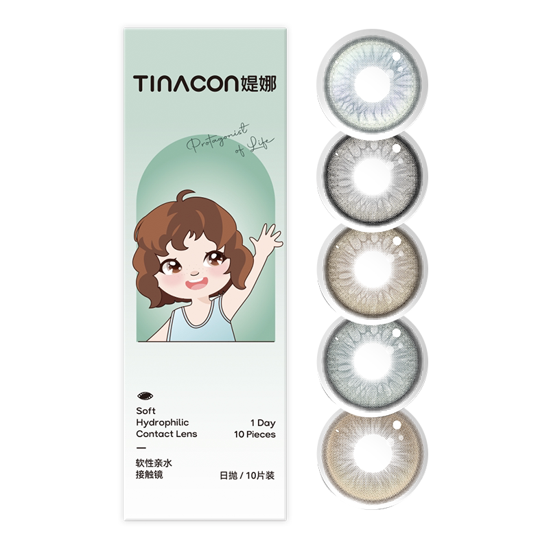 Tina媞娜日抛美瞳混血棕色大小直径次抛缇娜隐形眼镜