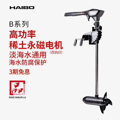 海伯电动推进器无刷12V 24V皮划艇船用马达橡皮船外机海水螺旋桨