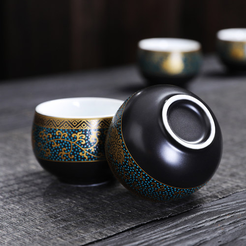 青花瓷陶瓷个人专用茶杯功夫茶具