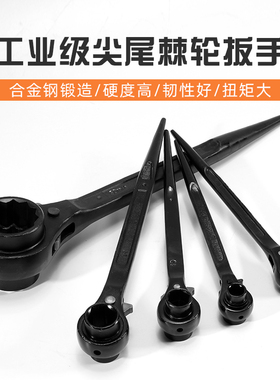 尖尾棘轮扳手双向刺轮多功能快速自动梅花套筒六角架子工工具套装