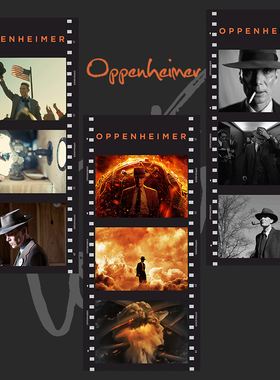 奥本海默电影胶片卡片装饰书签纸礼物纪念周边半透明透光海报