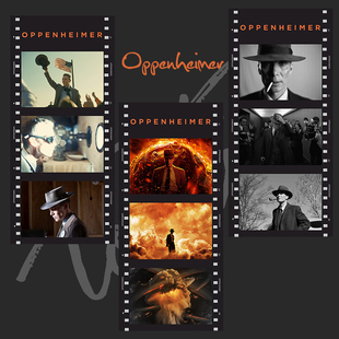 奥本海默电影胶片卡片装饰书签纸礼物纪念周边半透明透光海报