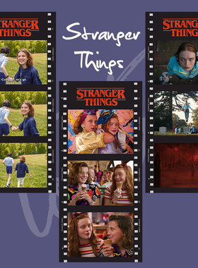 怪奇物语美剧胶片卡片装饰书签纸礼物纪念周边半透明海报光影贴纸