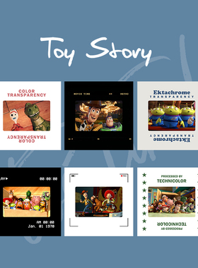 玩具总动员胶片半透明书签光影打印复古照片幻灯片礼物周边卡片