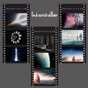 星际穿越胶片电影卡片装饰书签纸礼物纪念周边半透明手帐贴纸透光
