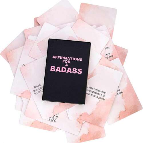 亚马逊热卖Badass信念女性盒装创意明信片高级感小贺卡礼物