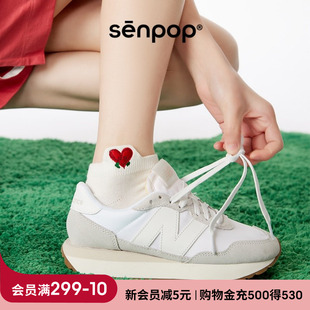 短袜女士袜子夏天棉袜 纯色乐福鞋 上森白色短袜子女爱心夏季 薄款