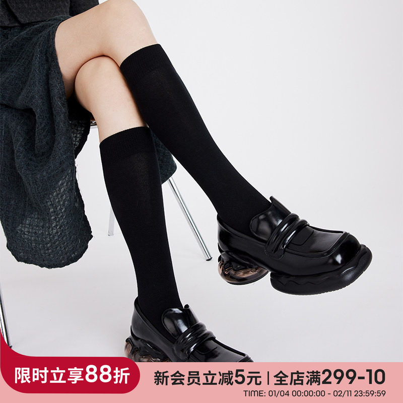 上森黑色小腿袜子女春夏长筒袜长袜配小皮鞋jk高筒袜显瘦棉中筒袜,女士内衣/男士内衣/家居服,长筒袜,淘宝优惠券,粉丝福利购,淘宝优惠卷