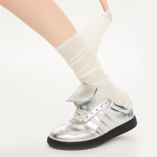上森白色堆堆袜芭蕾风夏季薄款袜子女ins潮夏天长筒袜玛丽珍鞋袜
