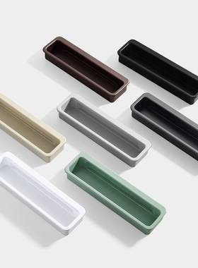 暗藏嵌入式现代简约衣柜门橱柜推拉移门拉手抽屉暗装挖槽灰色把手