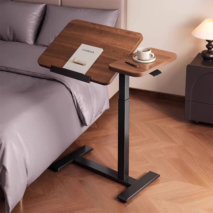 床边桌可移动升降电脑桌家用书桌学生写字桌卧室办公桌子翻转边桌