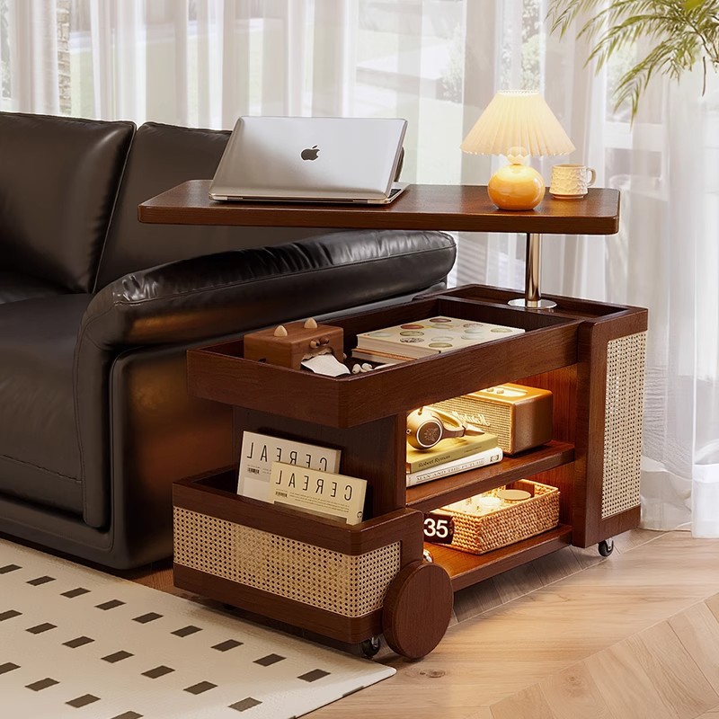 实木升降茶几小户型边几