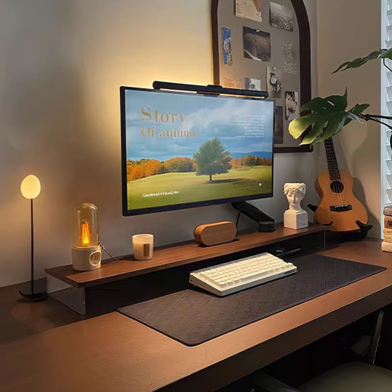 亚克力台式电脑高架收纳架