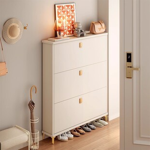 超薄鞋柜家用门口翻斗式小窄入户收纳柜一体靠墙2025爆款玄关鞋架办公耗材