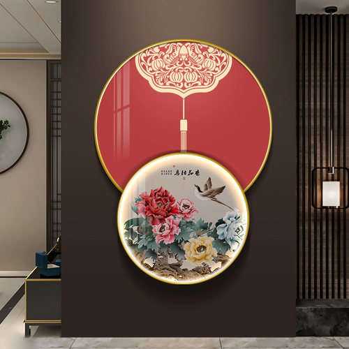 花开富贵入户玄关装饰画