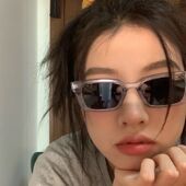 休闲素颜墨镜女男太阳镜 网红神器太阳眼镜百搭时尚 2023新款 潮韩版