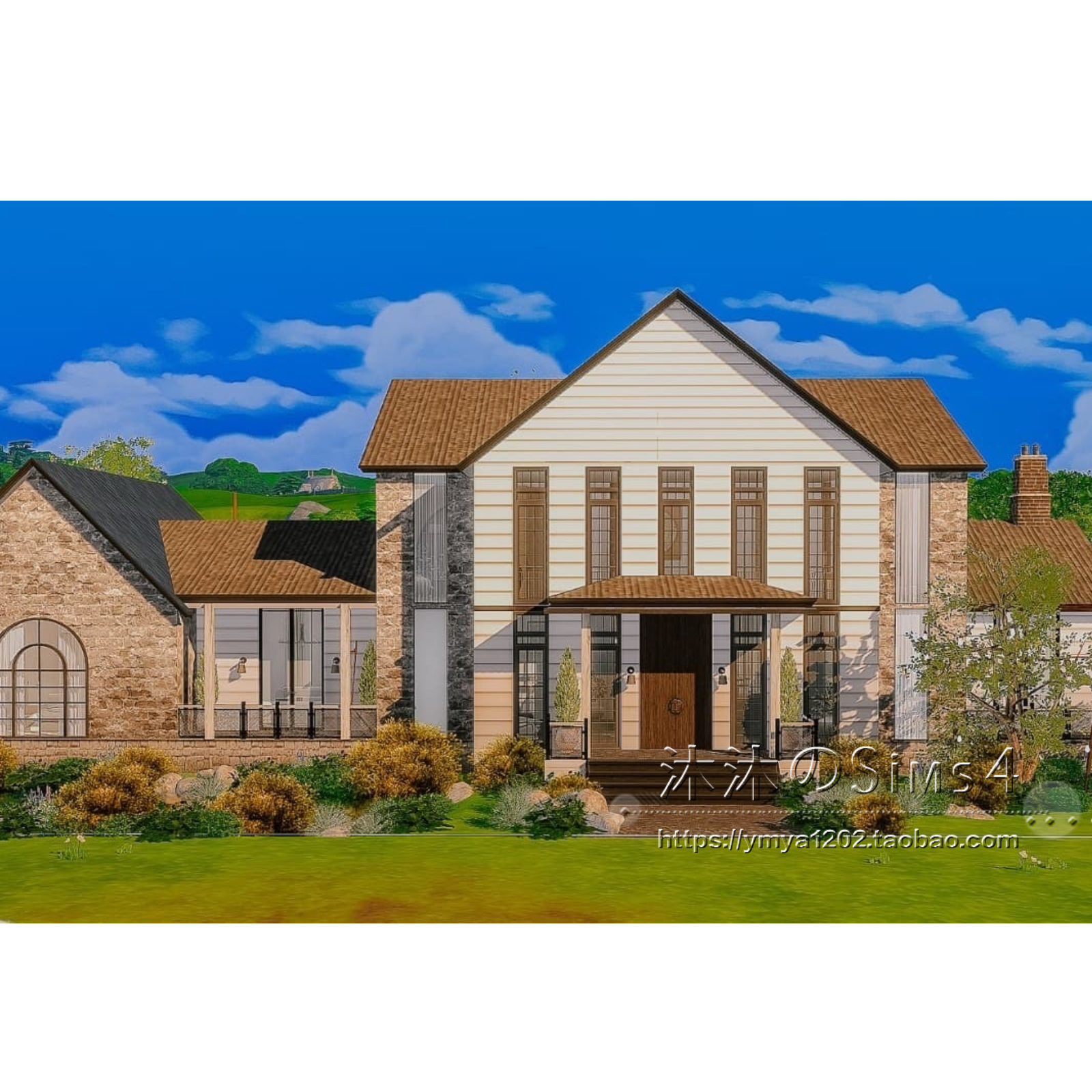 模拟人生4CC房屋mod|The Vale|4卧4卫|住宅一套带家具|50x40|#567