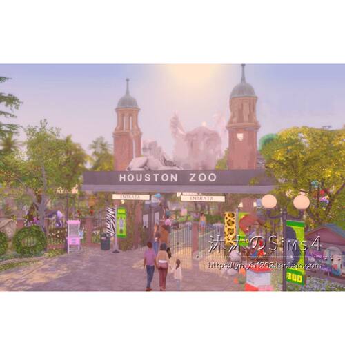 模拟人生4CC房屋mod|Municipal Zoo|动物园一套带家具|64x64|#454