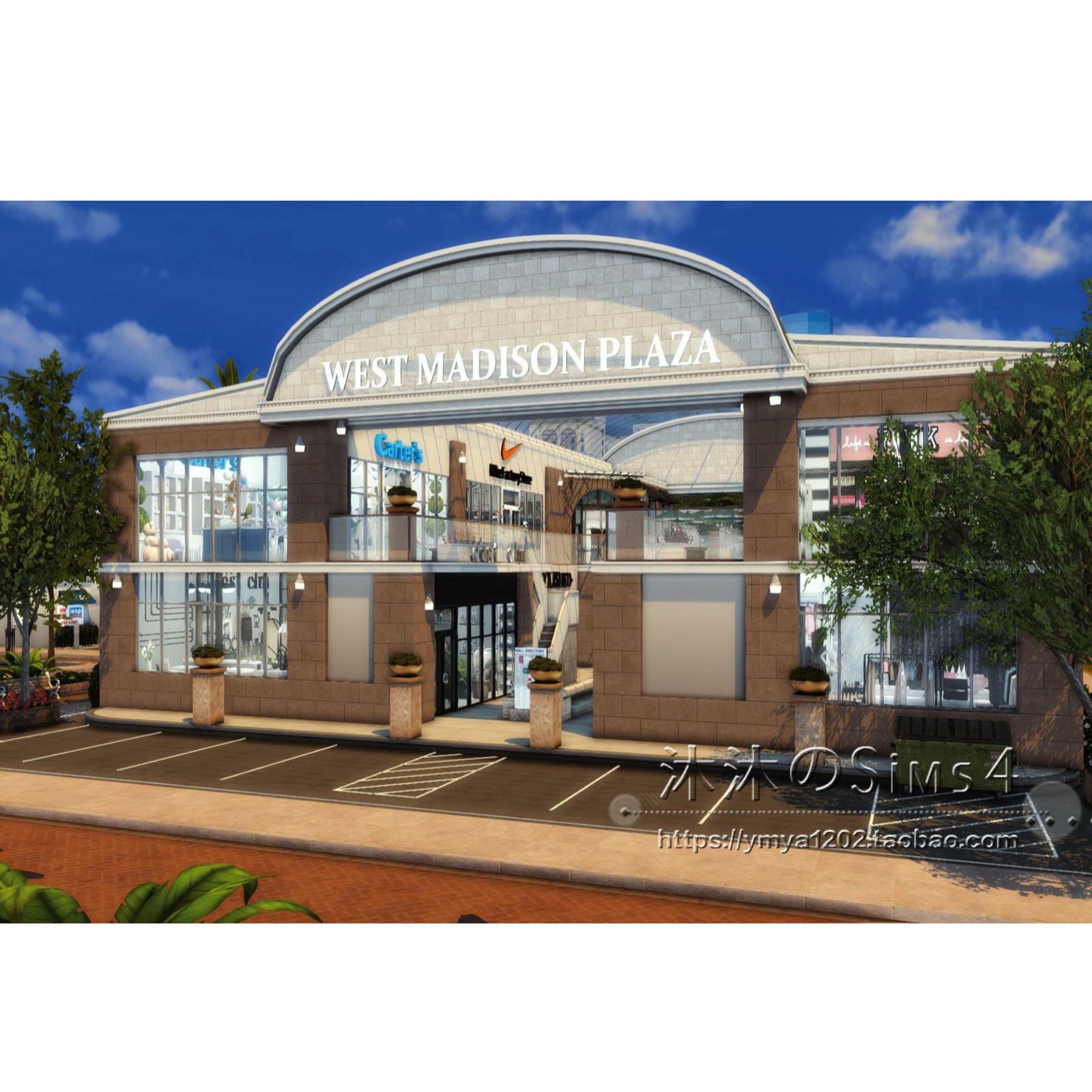模拟人生4CC房屋mod|商场|可零售服装鞋子店一套带家具|40x30|#73