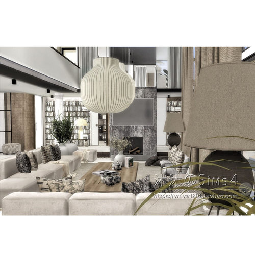 模拟人生4CC房屋mod|温特沃斯|4卧2卫|住宅一套带家具|40x30|#499