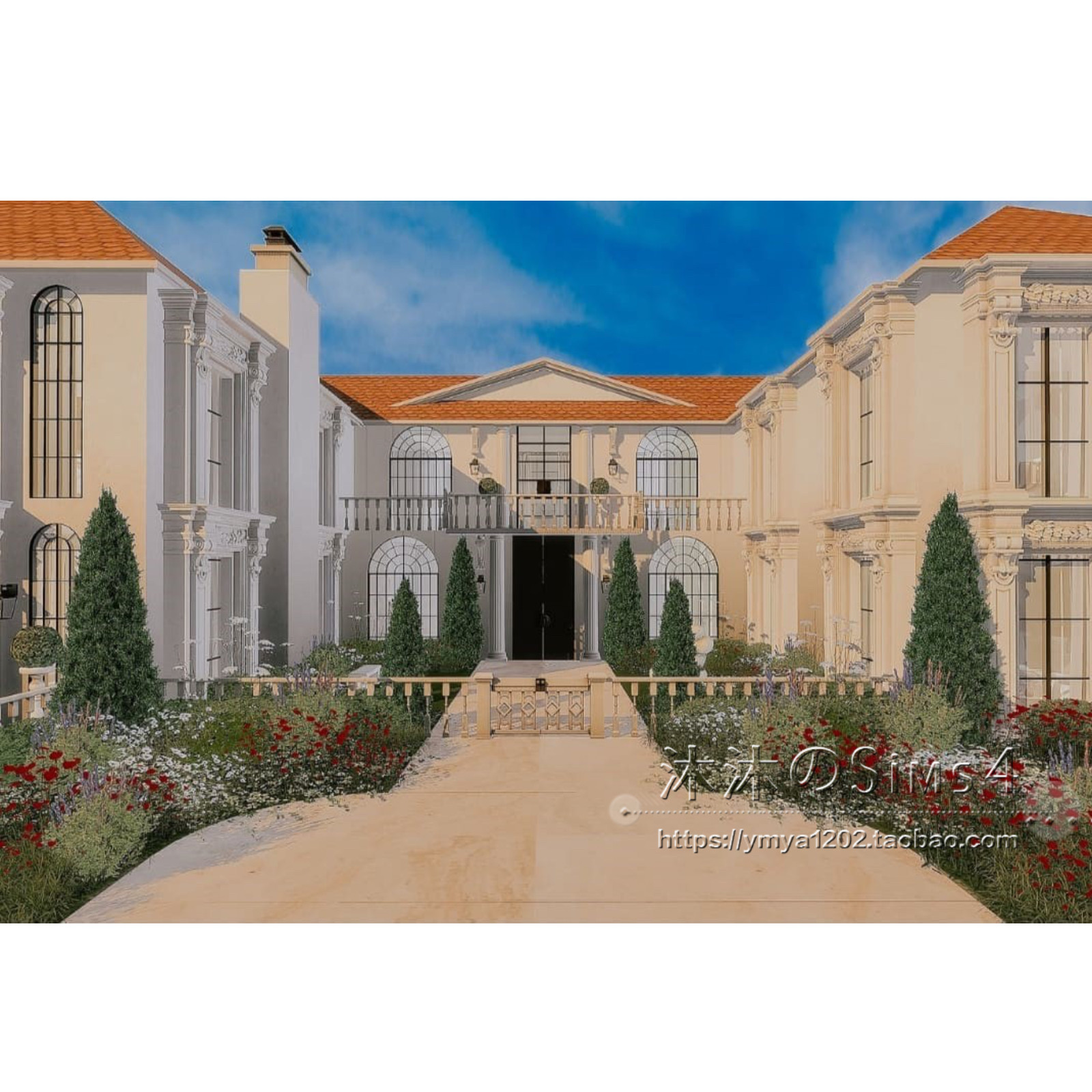 模拟人生4CC房屋mod|La Playa酒店|4卧4卫|一套带家具|50x40|#242