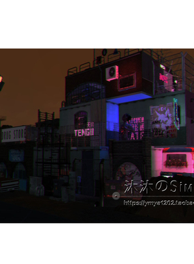 模拟人生4CC房屋mod|Hackers|1卧1卫|赛博住宅带家具|30x20| #264