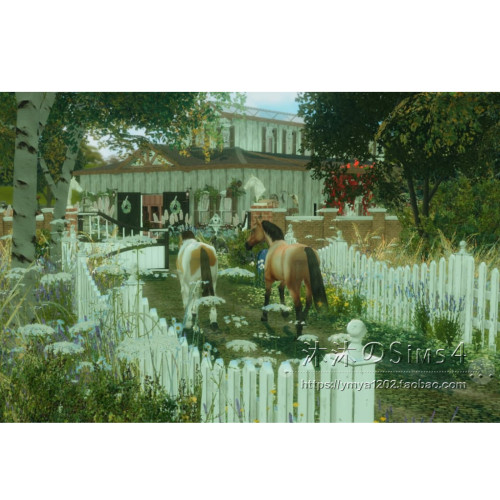 模拟人生4CC房屋mod|Haras GoldenReach|牧马场带家具|50x40|#305