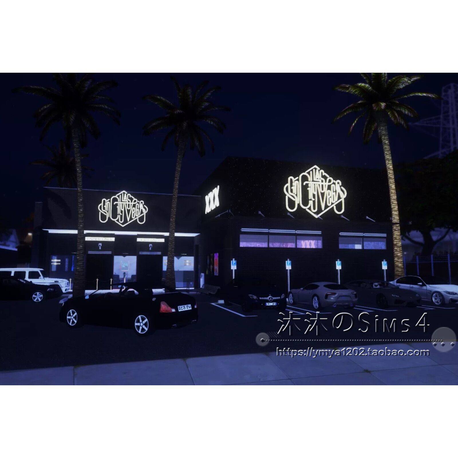 模拟人生4CC房屋mod|夜店 club|酒廊酒吧一套带家具|40x30|#103