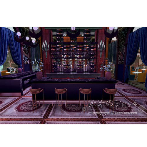 模拟人生4CC房屋mod|The Glade|酒廊一套带豪华家具|30x20|#266