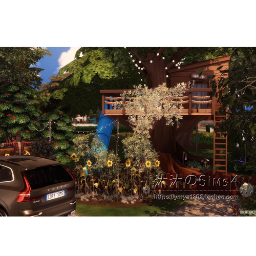 模拟人生4CC房屋mod|Gordy|2卧1卫|住宅带儿童游乐园|30x20|#168