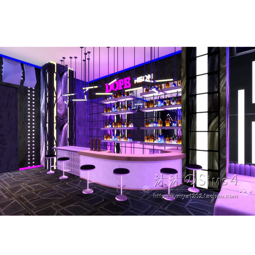 模拟人生4CC房屋mod|New Creighton|商业街酒吧带家具|64x64|#263