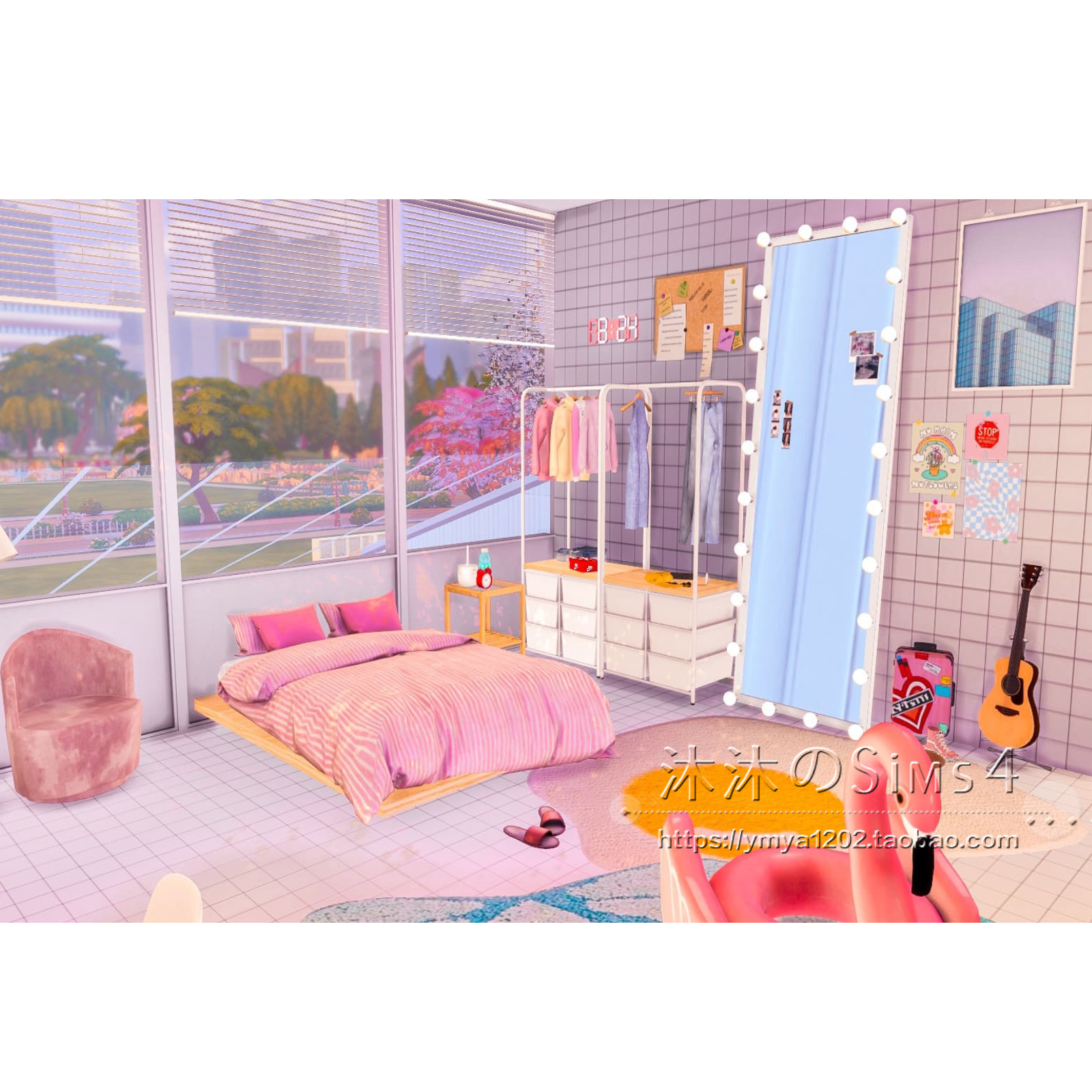 模拟人生4CC房屋mod|Gamer|1卧2卫|住宅一套带家具|30x20|#484