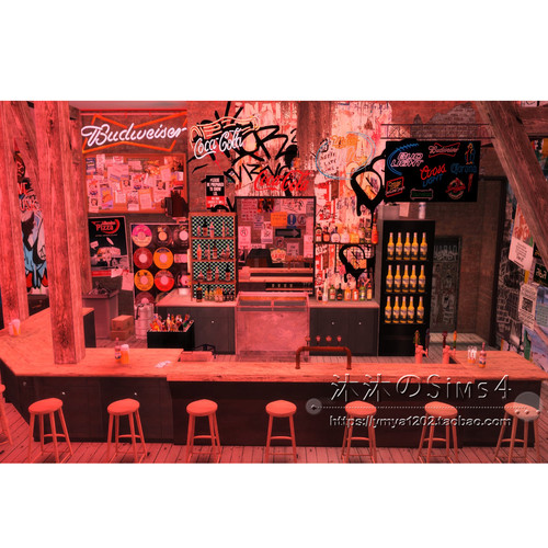 模拟人生4CC房屋mod|Cornerstone Bar|酒吧一套带家具|20x20|#609