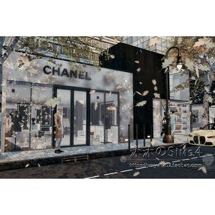 模拟人生4CC房屋mod|NY秋季购物街|可经营零售店带家具30x30|#388